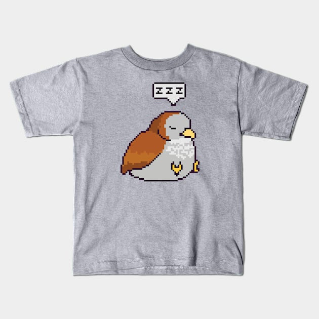 Sleepy Little Sparrow Kids T-Shirt by TheAlbinoSnowman